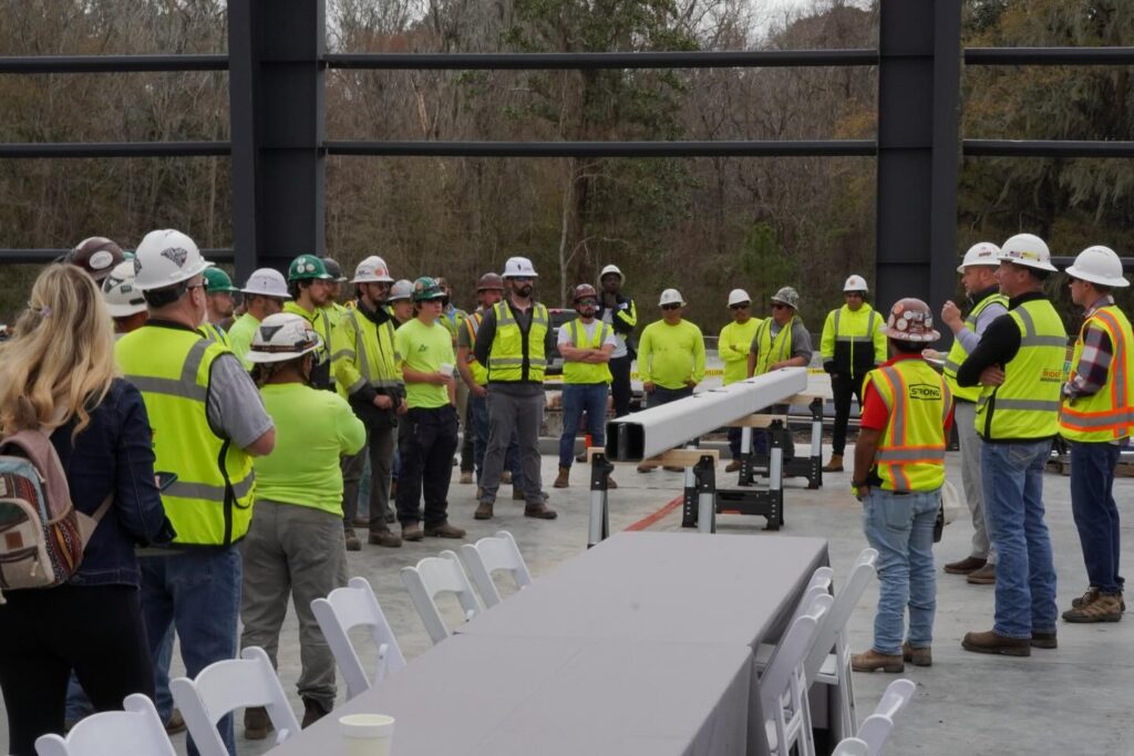 Low Tide Brewing has officially topped out their new home! We celebrated this major milestone alongside their amazing team and our dedicated subcontractors who helped bring the structure to this point. These moments reflect the strength of collaboration and the pride we take in working with talented local partners to create exciting new spaces on Johns Island. We’re grateful to be part of Low Tide Brewing’s continued growth! 

#toppingout #lowtidebrewing #charlestonconstruction #tridentconstruction #memorablemoments