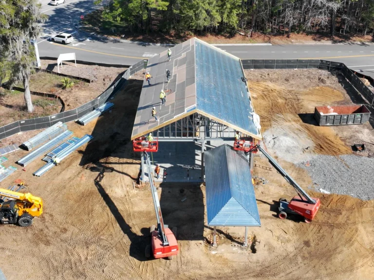 Progress from above! We’re proud to be part of bringing Huntington National Bank to the North Mount Pleasant community.

This is one of three locations our team is helping deliver in the Charleston area, and momentum is building quickly. In the months ahead, we look forward to significant progress as this project continues to take shape.

We’re excited to see this vision come to life and serve the community for years to come! 

#teambuild #tridentconstruction #charlestonbanking