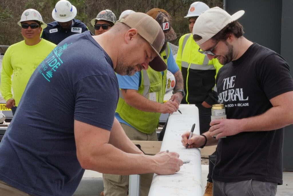 Low Tide Brewing has officially topped out their new home! We celebrated this major milestone alongside their amazing team and our dedicated subcontractors who helped bring the structure to this point. These moments reflect the strength of collaboration and the pride we take in working with talented local partners to create exciting new spaces on Johns Island. We’re grateful to be part of Low Tide Brewing’s continued growth! 

#toppingout #lowtidebrewing #charlestonconstruction #tridentconstruction #memorablemoments