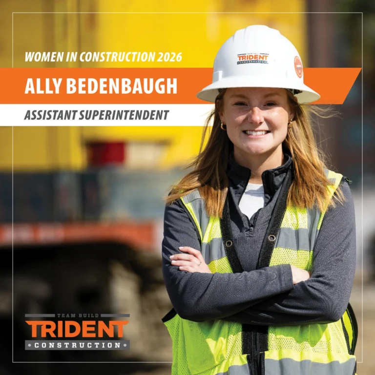 Ally Bedenbaugh joined Trident Construction after graduating from the CSM program at Clemson University in 2023. As one of the first women in our Project Engineer Program, she has excelled in the field, demonstrating a strong commitment to continuous learning and collaboration!

Now serving as an Assistant Superintendent, Ally enjoys the variety each day brings and the opportunity to take on new responsibilities. She values the challenges each project presents and takes pride in contributing to a team effort that turns plans into lasting spaces. 

During Women in Construction Week, we’re proud to recognize Ally and the dedication, growth, and excellence she represents! 

#womeninconstruction #womeninconstructionweek #wicweek