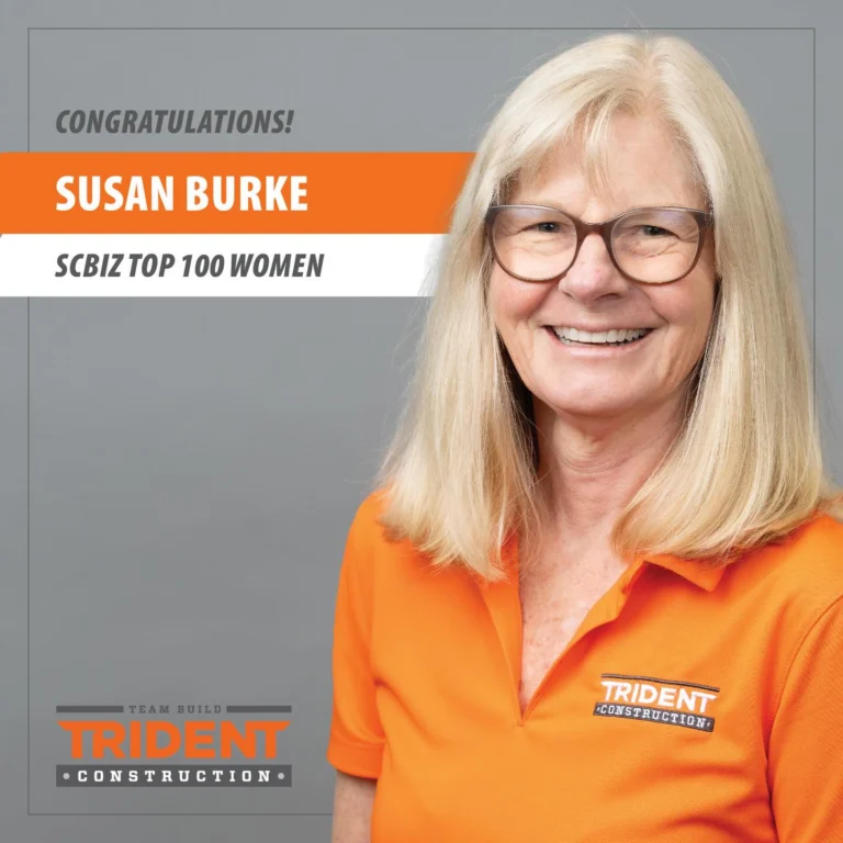 We’re proud to celebrate Susan Burke, Assistant Project Manager, on being named to SCBIZ’s 2026 Top 100 Women!

This recognition honors her leadership, professional excellence, and commitment to mentoring others and contributing to the community. Susan exemplifies what it means to lead with purpose, elevating those around her while helping shape meaningful projects across South Carolina.

Congratulations, Susan, on this well-deserved honor and on the lasting impact you continue to make both within Trident Construction and beyond!

#SCBIZevents #SCBIZTop100